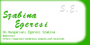 szabina egeresi business card